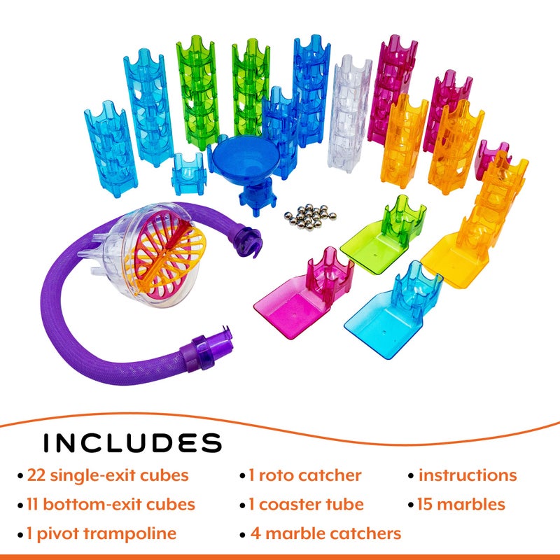 MindWare Q-BA-Maze Action Stunt Set The Next Generation Marble Maze Kids Toys - STEM Marble Run - Recommended for Ages 6+ - Educational Gift for Boys and Girls - Image 3